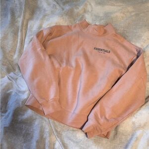 Essentials Mock Neck Sweatshirt in pink